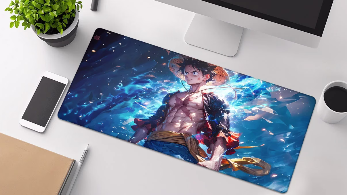 luffy scar one piece desk mat