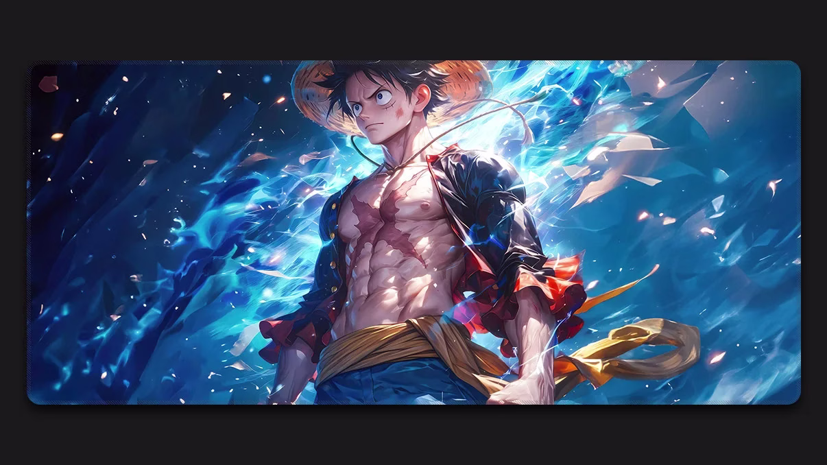 luffy scar one piece desk mat