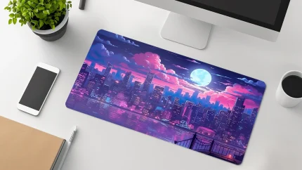 Midnight City cool desk mats