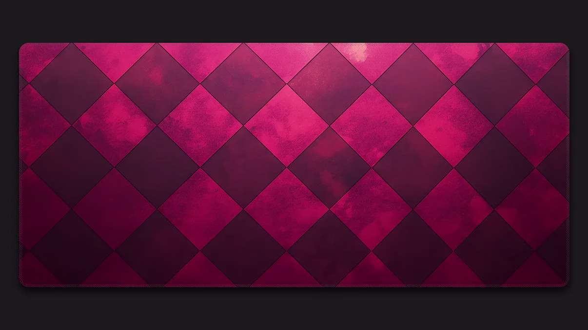pink rhombus xxl desk mats