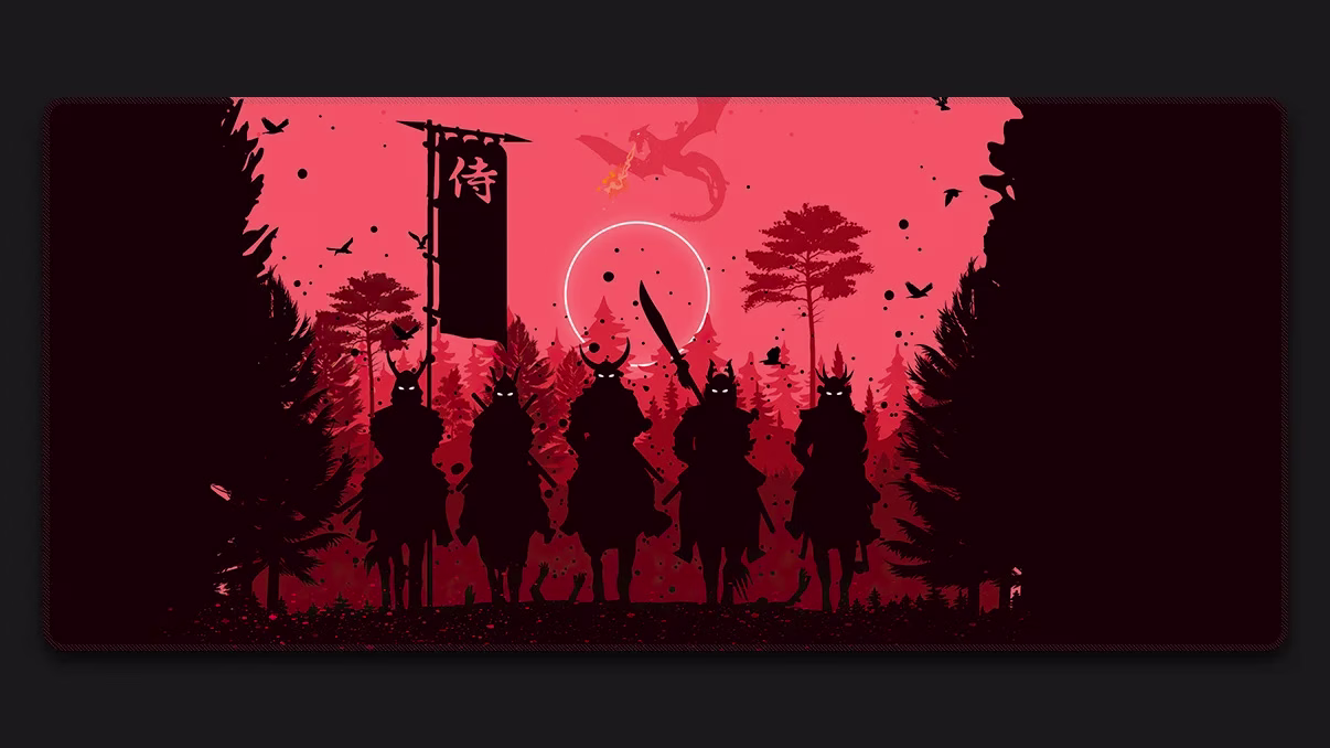 Samurai Sihouette mousepad