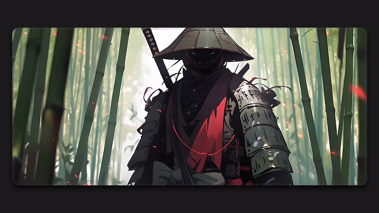 scary samurai mousepad