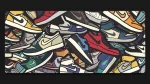 sneaker collage gaming desk mat