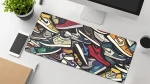 sneaker collage gaming desk mat
