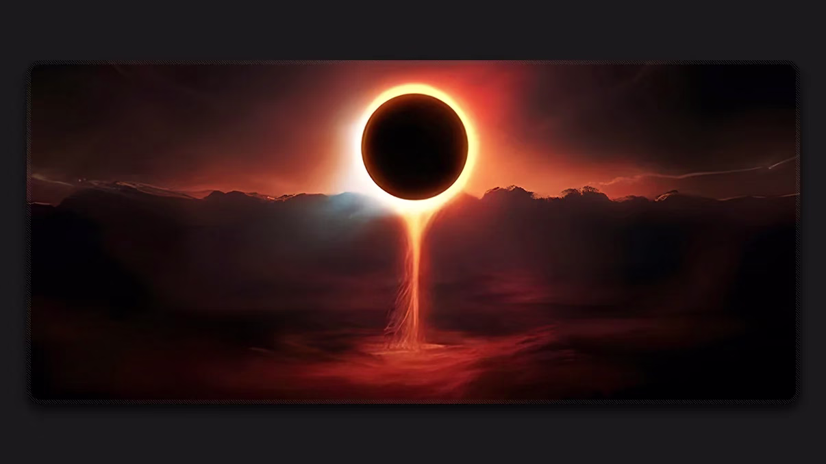 solar eclipse xxl mousepad