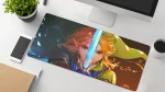the legend of zelda link with master sword desk mat