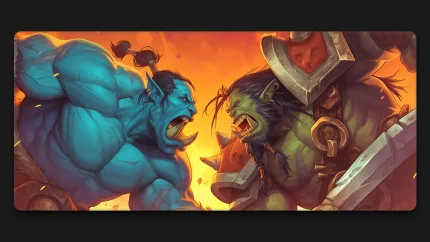 warcraft orcs epic battle gaming mousepad
