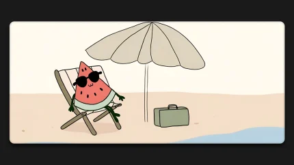 watermelon slice sunning desk mat xxl