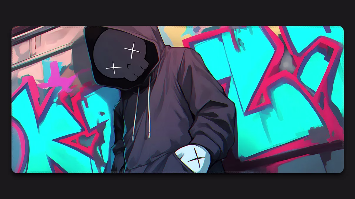 kaws graffiti hoodie xxl gaming mousepad