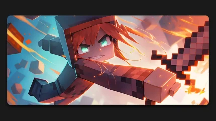minecraft action gaming mousepad